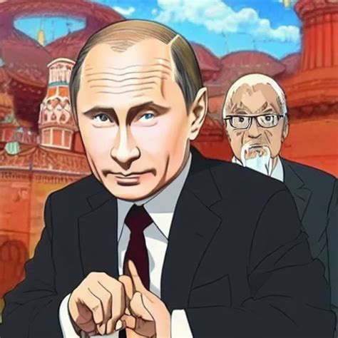 vladimir putin anime, by hayao miyazaki | Stable Diffusion