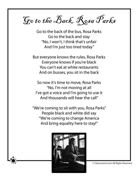 Kids Poem, Rosa Parks - Black History Month | Woo! Jr. Kids Activities ...