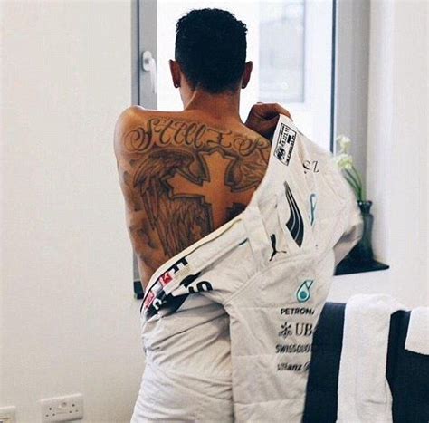 Lewis Hamilton Back Tattoo