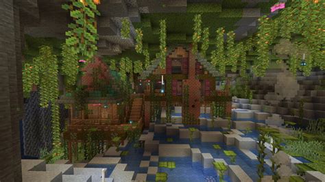 Lush Cave House 2 1.20.2/1.20.1/1.20/1.19.2/1.19.1/1.19/1.18/1.17.1/Forge/Fabric projects minecraft