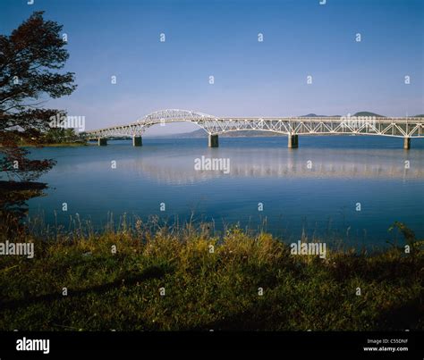 Bridge across a lake, Champlain Bridge, Champlain Lake, Crown Point ...