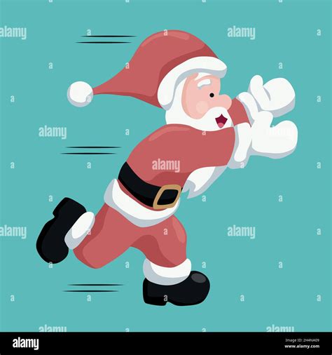 Cartoon running santa hi-res stock photography and images - Alamy