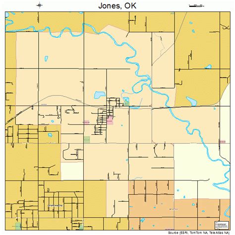 Jones Oklahoma Street Map 4038350