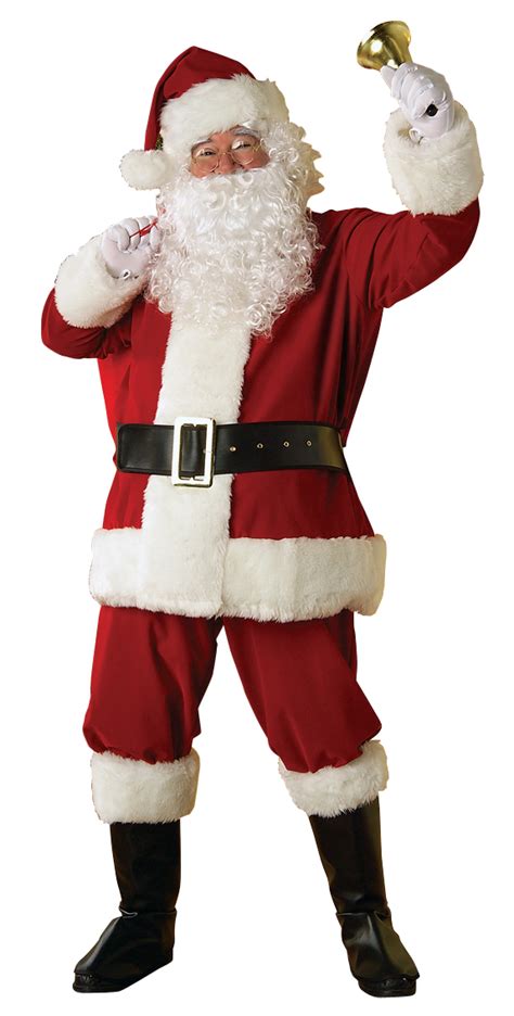 Father Christmas Santa Claus Mens Fancy Dress Costume Suit Outfit ...