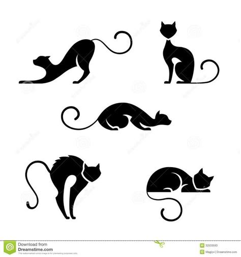 Cat stretching | Cat silhouette tattoos, Cat tattoo, Cat outline