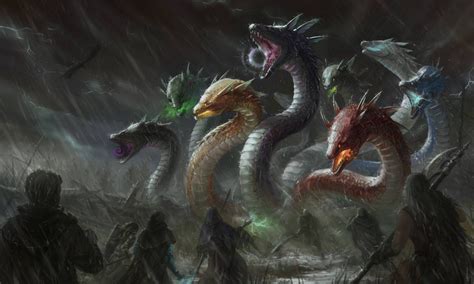 Prismatic Hydra by Angevere on DeviantArt | Mythical creatures art, Fantasy creatures art ...