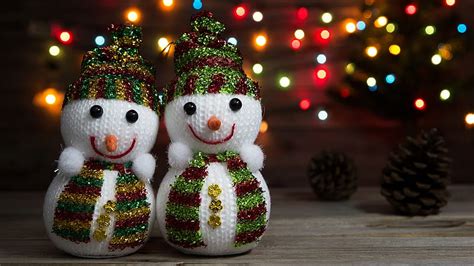 Merry Christmas!, craciun, christmas, scarf, snowman, couple, lights ...