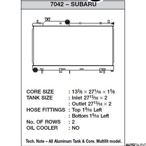 CSF Performance Radiator For Subaru Impreza WRX STI 2008-2015 – AutoTalent