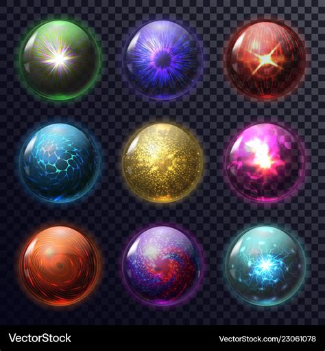 Magic spheres or balls for future prediction orb Vector Image