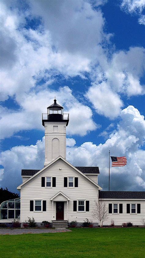 Stony Point Lighthouse, New York State, Lake Ontario, Great Lakes, Henderson- by Wernher Krutein ...