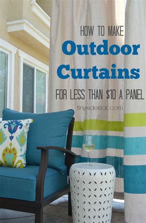 DIY Outdoor Curtains From Drop Cloths | Outdoor curtains for patio ...