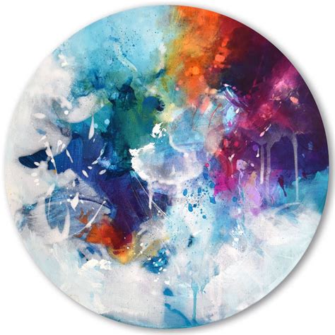 Circular abstract acrylic painting on stretched canvas | Etsy in 2021 | Circular canvas ...