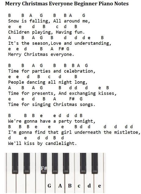 Merry Christmas Everyone Sheet Music And Tin Whistle Notes - Irish folk songs