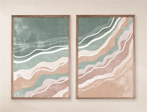 Printable Art Abstract Beach Print Set of 2 Prints Beach - Etsy