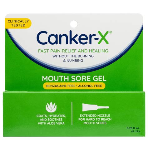 Buy Canker-X Mouth Sore Gel, Fast Pain & Healing for Canker Sores, Cheek Bites and Oral ...