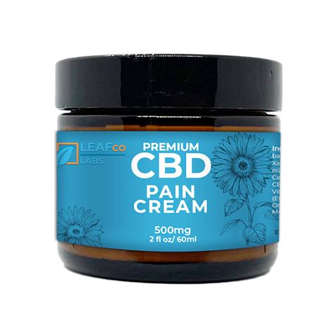 CBD Pain Cream Full Spectrum 500mg (2oz)|Leafco Labs | All Natural CBD