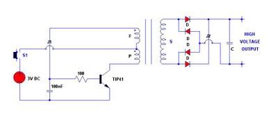 3V electronic stun gun circuit - Electronic Circuit