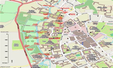 Cambridge Map of Bridges – T5 CAMBRIDGE UK