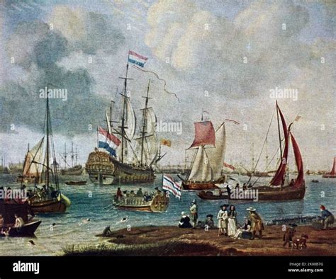 Dutch flagship off the coast of the Dutch West Indies. The islands in the Dutch Caribbean were ...