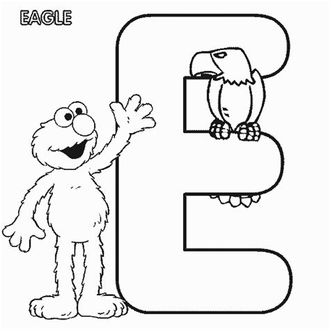 Elmo Alphabet Coloring Pages - Coloring Home