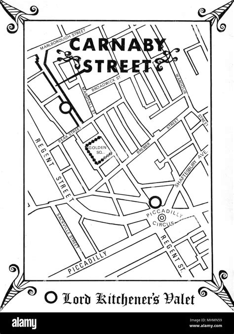 Map of Carnaby Street, 1960s Stock Photo - Alamy