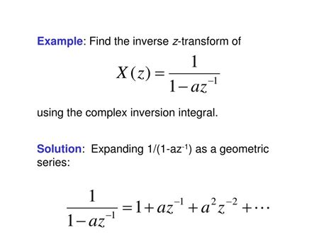 PPT - The Inverse z -Transform PowerPoint Presentation, free download - ID:6034409