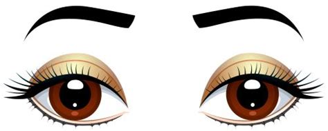 Brown Eyes with Eyebrows PNG Clip Art