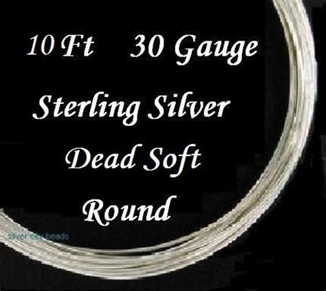 Sterling Silver Wire 30 G Ga Gauge Round Wire Dead Soft 10 - Etsy