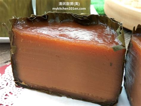 Simple Version Caramel Nian Gao (a.k.a. Kuih Bakul) - MyKitchen101en.com