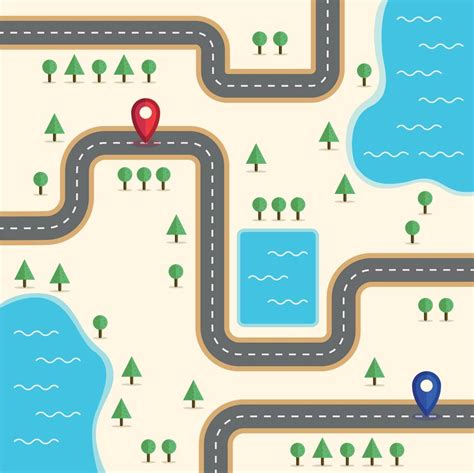 Road Map 210901 Vector Art at Vecteezy