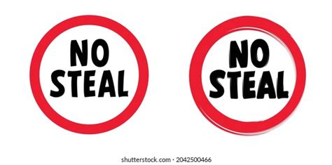 Stop Do Not Steal Warning Sign Stock Vector (Royalty Free) 2042500466 ...