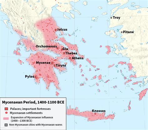 Mycenaean Empire Map