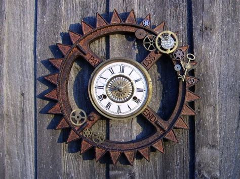 Steampunk Wall Clock Single Gear Clock by EyeFullProductions