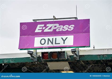 EZPass sign and terminal editorial image. Image of pass - 140364445