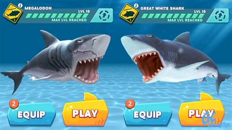 MEGALODON vs GREAT WHITE SHARK! Hungry Shark Evolution - hungryshark.world