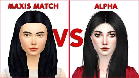 The Sims 4: CAS. [Maxis Match VS Alpha] - YouTube