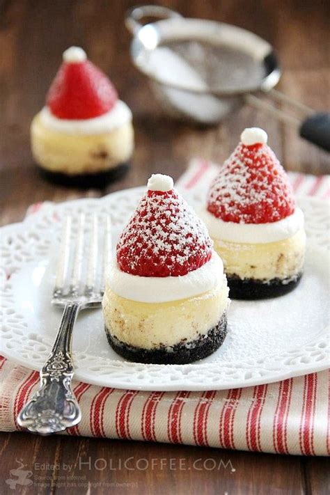 santa-hat-mini-cheesecake-recipe-christmas-party-dinner-menu-dessert ...