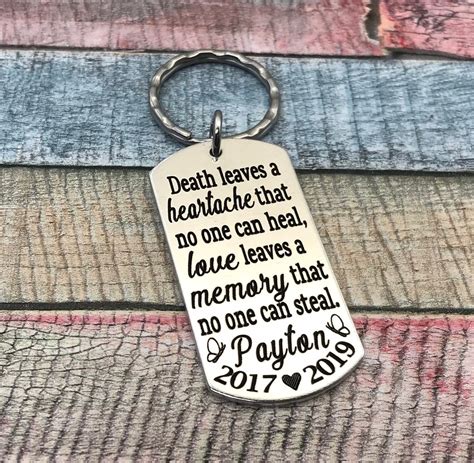 Memorial Keepsake in Memory of Keychain Memorial Key Chain | Etsy