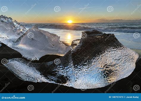 Diamond Beach, Jokulsarlon ,Iceland Stock Image - Image of dramatic, iceland: 148757473