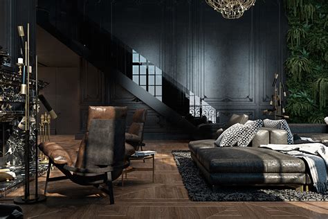 3 Living Spaces with Dark and Decadent Black Interiors