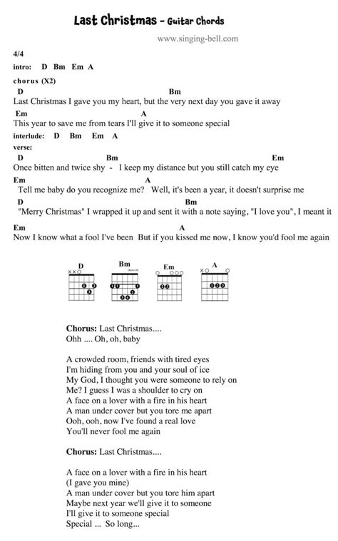 18 Easy Christmas Songs on the Guitar with Chords and Tabs : Singing Bell