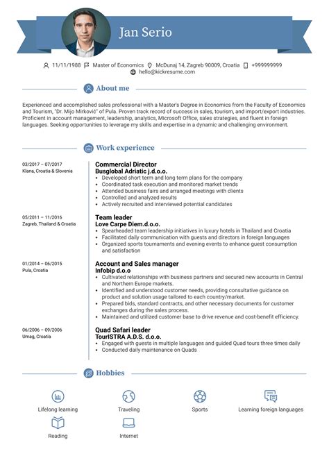 Commercial Director Resume Example | Kickresume