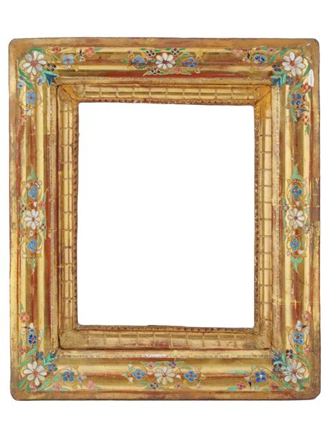 Antique Hand Painted Gilt Wooden Painting Frame Auction