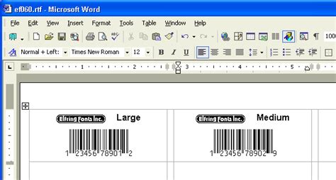 Print bar code labels using your word processor a barcode font, and Avery label sheet templates.