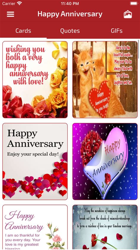 Anniversary Wishes Cards for iPhone - Download