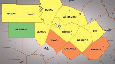 3 Central Texas counties show improvement on COVID-19 data, more remain the same | kvue.com