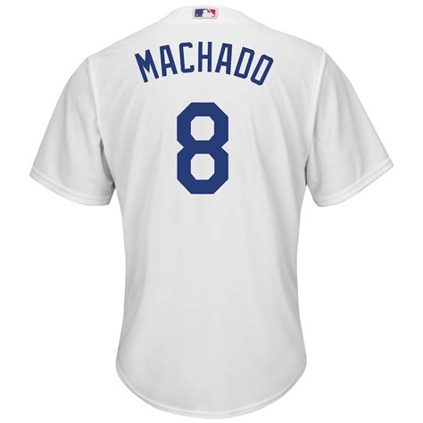 Men's Los Angeles Dodgers Manny Machado Majestic White Home Official Cool Base Jersey - Sports Fever