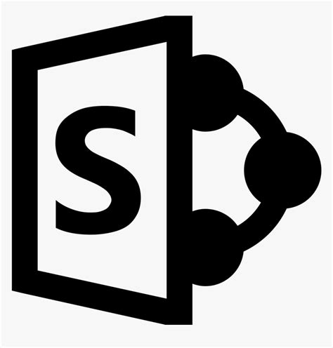 Microsoft Sharepoint Icon - Sharepoint Logo Black And White, HD Png Download - kindpng