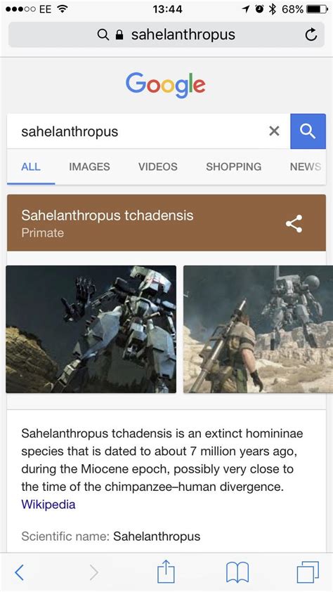 "An extinct homininae species..." : r/metalgearsolid