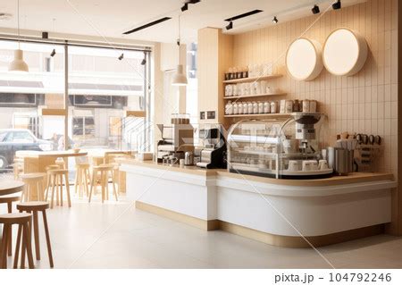 Minimal interior design coffee cafe bar shop...のイラスト素材 [104792246] - PIXTA